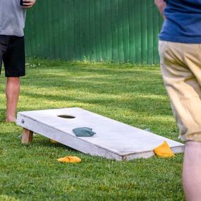 img 1 attached to JBM Cornhole Bag Bean Bags: 4-Pack for Core Hole Games with Duck Canvas Material and PP Plastic Pellets (10 Colors)