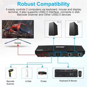 img 3 attached to 💻 TESmart Механический мультимедийный коммутатор компьютеров: Упростите подключение вашего компьютера