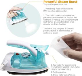 img 3 attached to 🌟 IIMII Mini Travel Steam Iron - Dual Voltage 560W Power, Rapid Heating, Powerful Steam Burst, Non-Stick Soleplate, Compact Design - Top Travel Quilting Sewing Iron