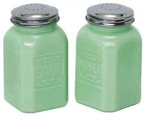 img 3 attached to ❇️ Green Jadeite Depression Glass 2 Piece Salt and Pepper Shaker Set