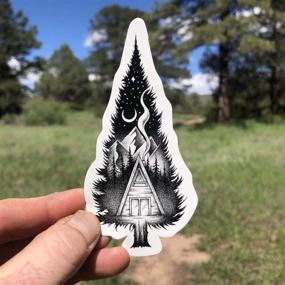 img 1 attached to 🏕️ Outdoor Wilderness Camping Vinyl Stickers: Aesthetic Art For HydroFlask, Laptop, Car Bumper & More!