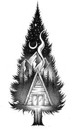 img 3 attached to 🏕️ Outdoor Wilderness Camping Vinyl Stickers: Aesthetic Art For HydroFlask, Laptop, Car Bumper & More!