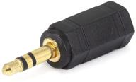 🔌 monoprice 107129 gold-plated 3.5mm stereo plug to mono jack adapter logo