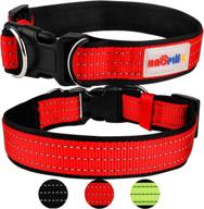 🐾 haopinsh reflective dog collar – adjustable pet collar with buckle, light for large, medium & small dogs – soft, comfortable & breathable logo