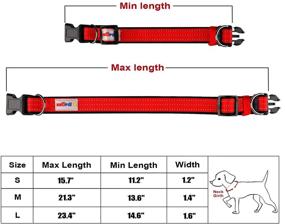 img 3 attached to 🐾 HAOPINSH Reflective Dog Collar – Adjustable Pet Collar with Buckle, Light for Large, Medium & Small Dogs – Soft, Comfortable & Breathable