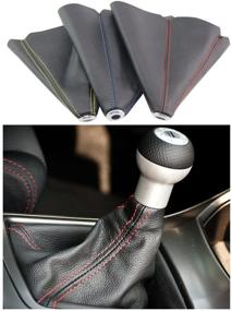 img 4 attached to PVC Shift Boot For Manual Automatic Car/Auto Gear Shift Knob Cover MT/AT Universal Type(Blue)