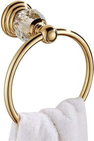 img 3 attached to Gold Bathroom Accessories - Wincase Crystal Towel Bar Set 24 Inch 🚽 with Golden Hardware: Hand Towel Ring, Racks, Paper Holder, & Hook, Wall Mounted