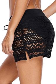 img 3 attached to 👙 Cokar Crochet Overlay Strappy Black Lace Women's Swimsuit Cover Up: Stylish Swimwear with an Elegant Twist