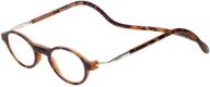 xxl clic magnetic closure reading glasses with adjustable headband - tortoise +1.25 strength logo