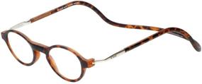 img 4 attached to XXL CliC Magnetic Closure Reading Glasses with Adjustable Headband - Tortoise +1.25 Strength