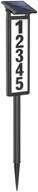 🏡 sungath solar powered led lighted house numbers for yard - waterproof address signs with stakes, height 35 inches, 1 pack, ideal for illuminating houses and homes логотип