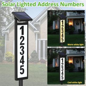 img 3 attached to 🏡 SUNGATH Solar Powered LED Lighted House Numbers for Yard - Waterproof Address Signs with Stakes, Height 35 Inches, 1 Pack, Ideal for Illuminating Houses and Homes
