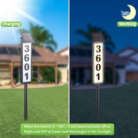 img 1 attached to 🏡 SUNGATH Solar Powered LED Lighted House Numbers for Yard - Waterproof Address Signs with Stakes, Height 35 Inches, 1 Pack, Ideal for Illuminating Houses and Homes