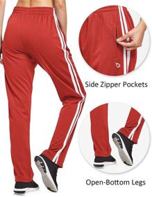 img 2 attached to 🏃 BALEAF Women's Track Pants for Athletic Running with Zipper Pockets - Sports Jogging Sweatpants, Straight Leg Design.