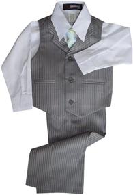 img 2 attached to 👔 Gino Giovanni Pinstripe Dresswear for Boys - Natural Clothing