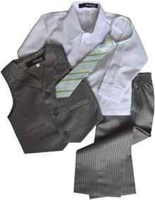 img 1 attached to 👔 Gino Giovanni Pinstripe Dresswear for Boys - Natural Clothing