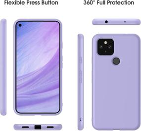 img 2 attached to 📱 Abitku Silicone Gel Rubber Case Cover for Google Pixel 5a 5G – Slim, Shockproof, Microfiber Lining – Clove Purple