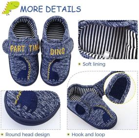 img 2 attached to 🦕 Dinosaur Cartoon Toddler Outdoor Slippers - Boys' Shoes