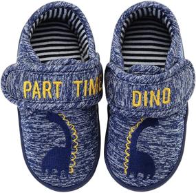 img 4 attached to 🦕 Dinosaur Cartoon Toddler Outdoor Slippers - Boys' Shoes