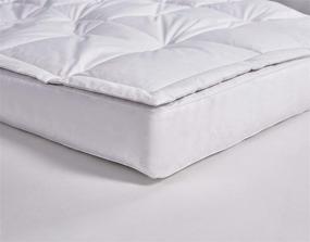 img 2 attached to Queen Size White Luxury 5-inch 🛏️ Down Pillowtop Featherbed by Blue Ridge Home Fashions