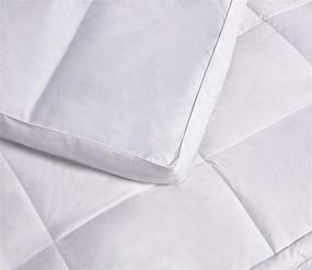 img 1 attached to Queen Size White Luxury 5-inch 🛏️ Down Pillowtop Featherbed by Blue Ridge Home Fashions