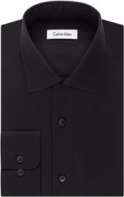 img 1 attached to Stylish Calvin Klein Performance Spread Collar Men's Shirts: Perfect for a Polished Look