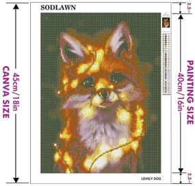 img 1 attached to SODLAWN Painting Embroidery Rhinestone Pictures Needlework and Embroidery