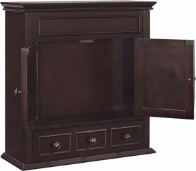 img 3 attached to 🚽 Crosley Furniture Lydia Wall Cabinet for Bathroom in Espresso Finish