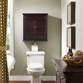 img 1 attached to 🚽 Crosley Furniture Lydia Wall Cabinet for Bathroom in Espresso Finish