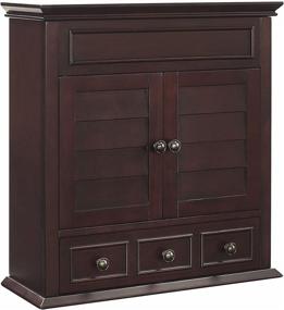 img 4 attached to 🚽 Crosley Furniture Lydia Wall Cabinet for Bathroom in Espresso Finish