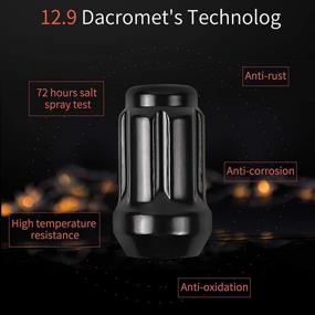 img 3 attached to 🔧 24pcs M12x1.5 Lug Nuts for Toyota 4Runner (1984-2013), Tacoma (1995-2013), Tundra (2000-2006) - Aftermarket Black Closed End Wheel Lug Nuts with Socket