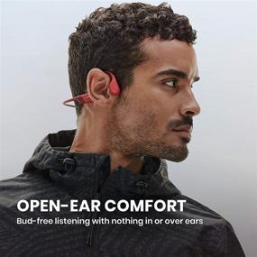 img 3 attached to AfterShokz Aeropex - Open-Ear Bluetooth Bone Conduction Sport Headphones - Sweat Resistant Wireless Earphones For Workouts And Running - Built-In Mic - With Sport Belt Accessories & Supplies