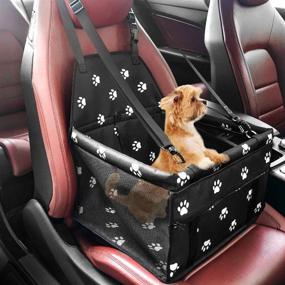 img 2 attached to 🐶 BestFire Dog Car Seats: Waterproof, Foldable & Portable Pet Booster Seat for Small Dogs (Medium Pets Under 11 lb), Including Seat Belt