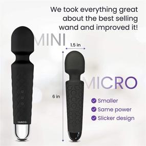 img 3 attached to Yarosi Micro Personal Massage Wand: Powerful Cordless Handheld Massager 💆 - Ideal for Travel, Stress Relief, Back, Legs, Hands & Sports Recovery