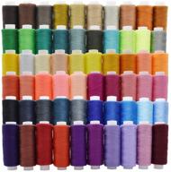 🧵 polyester thread sewing kit - 60 color spools, 250 yards each, for hand & machine sewing - all purpose kit (60 colors) logo