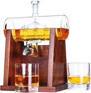 jillmo whiskey decanter set: 1250ml decanter with 2 glasses for a perfect whiskey tasting experience logo