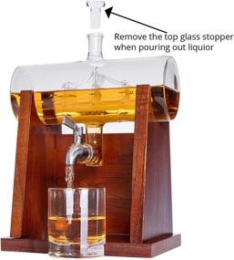 img 2 attached to Jillmo Whiskey Decanter Set: 1250ml Decanter with 2 Glasses for a Perfect Whiskey Tasting Experience