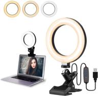 enhance your video calls with the 6.3" selfie ring light: perfect for remote working, distance learning, zoom calls, live streaming, and more! logo