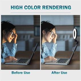 img 2 attached to Enhance Your Video Calls with the 6.3" Selfie Ring Light: Perfect for Remote Working, Distance Learning, Zoom Calls, Live Streaming, and More!