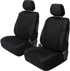 img 4 attached to 🚗 Leader Accessories Auto Saddle Front Seat Covers: 2-Piece Set for Cars, SUVs, Trucks & Minivans