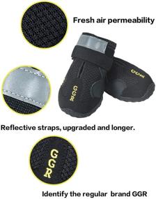 img 1 attached to 🐾 GGR Summer Dog Pet Boots - Breathable and Wearproof Outdoor Running Shoes (4 Pcs)