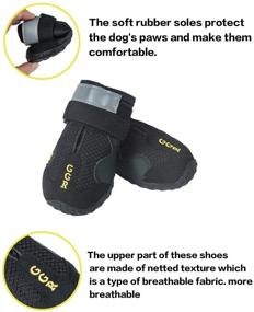 img 3 attached to 🐾 GGR Summer Dog Pet Boots - Breathable and Wearproof Outdoor Running Shoes (4 Pcs)