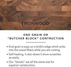img 1 attached to 🔪 Ironwood 3-inch End Grain Chopping Block - Professional Butcher's Block from Union Stock Yard