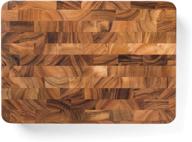 🔪 ironwood 3-inch end grain chopping block - professional butcher's block from union stock yard logo