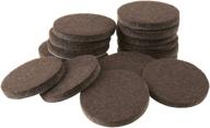 🛡️ softtouch 1" round heavy-duty self-stick felt furniture pads - brown (16 pack): shield furniture surfaces & prevent scratches and damage logo