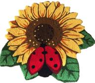 🌻 yousa sunflower door mat - flower shaped rug with anti-slip design - 30.3'' x 25.6'' logo