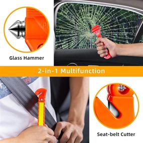 img 1 attached to ZHSX 20 Pack Car Safety Hammer: 2-in-1 Seatbelt Cutter & Window Glass Hammer for Car Emergency Escape & Home Rescue