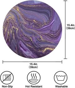 img 1 attached to Stylish Kaariok Purple Marble Placemats for Kitchen Decor