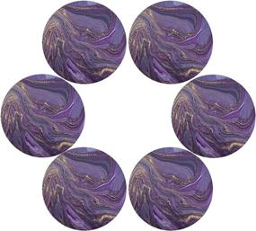 img 2 attached to Stylish Kaariok Purple Marble Placemats for Kitchen Decor