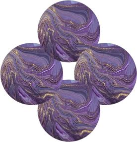 img 3 attached to Stylish Kaariok Purple Marble Placemats for Kitchen Decor